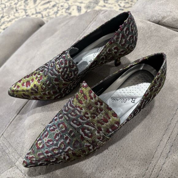 Bellini Brim Women's Pump Size 7.5W Heel Textile Upper PU Lining Unique Print - Picture 5 of 13